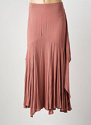 Jupe longue fermeture zippée au dos violet NÜ femme