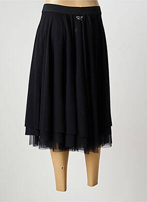 Jupe mi-longue coupe droite noir TWIN-SET SIMONA BARBIERI femme