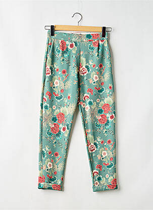 Pantalon chino tissage popeline taille normale vert KING LOUIE femme