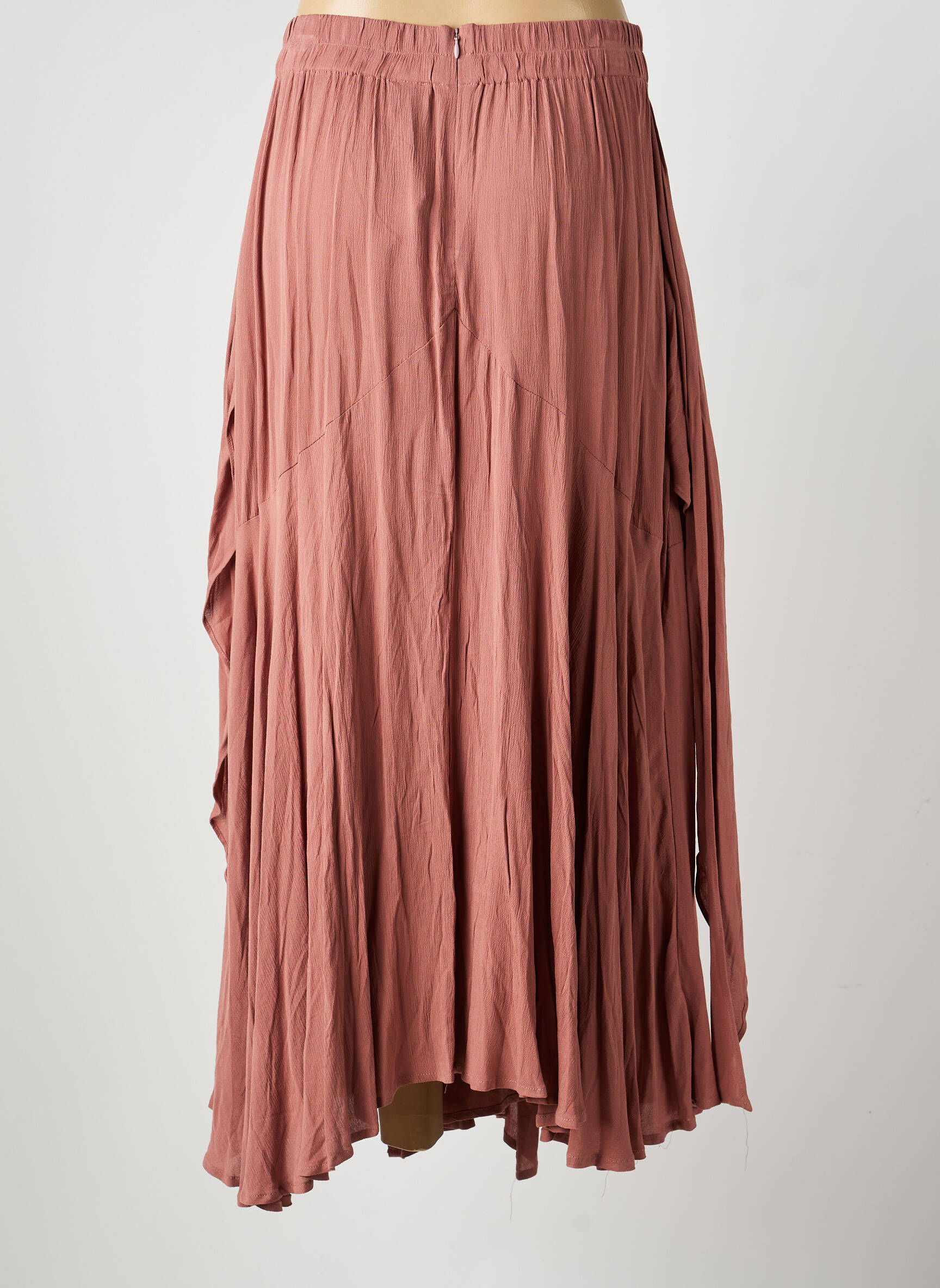 Jupe longue fermeture zippée au dos violet NÜ femme