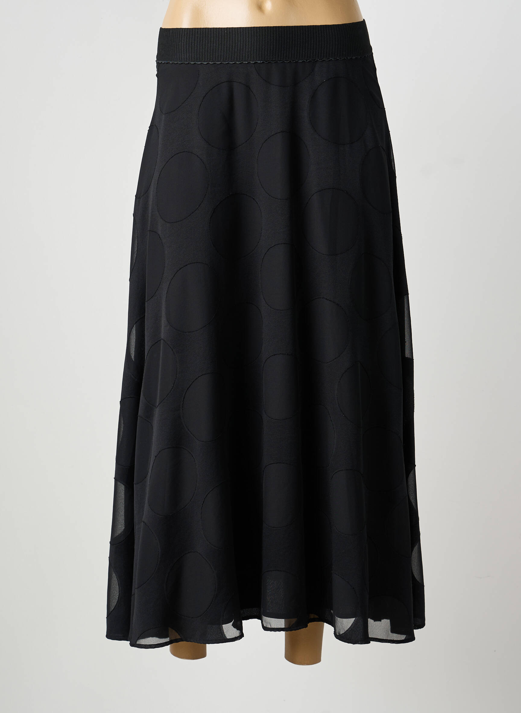 Jupe longue fermeture zippée au dos noir BELAIR femme