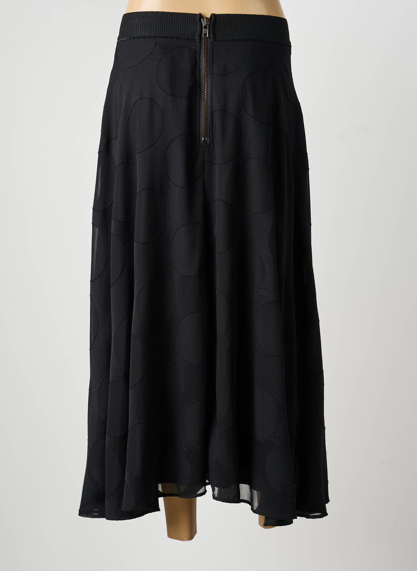 Jupe longue fermeture zippée au dos noir BELAIR femme