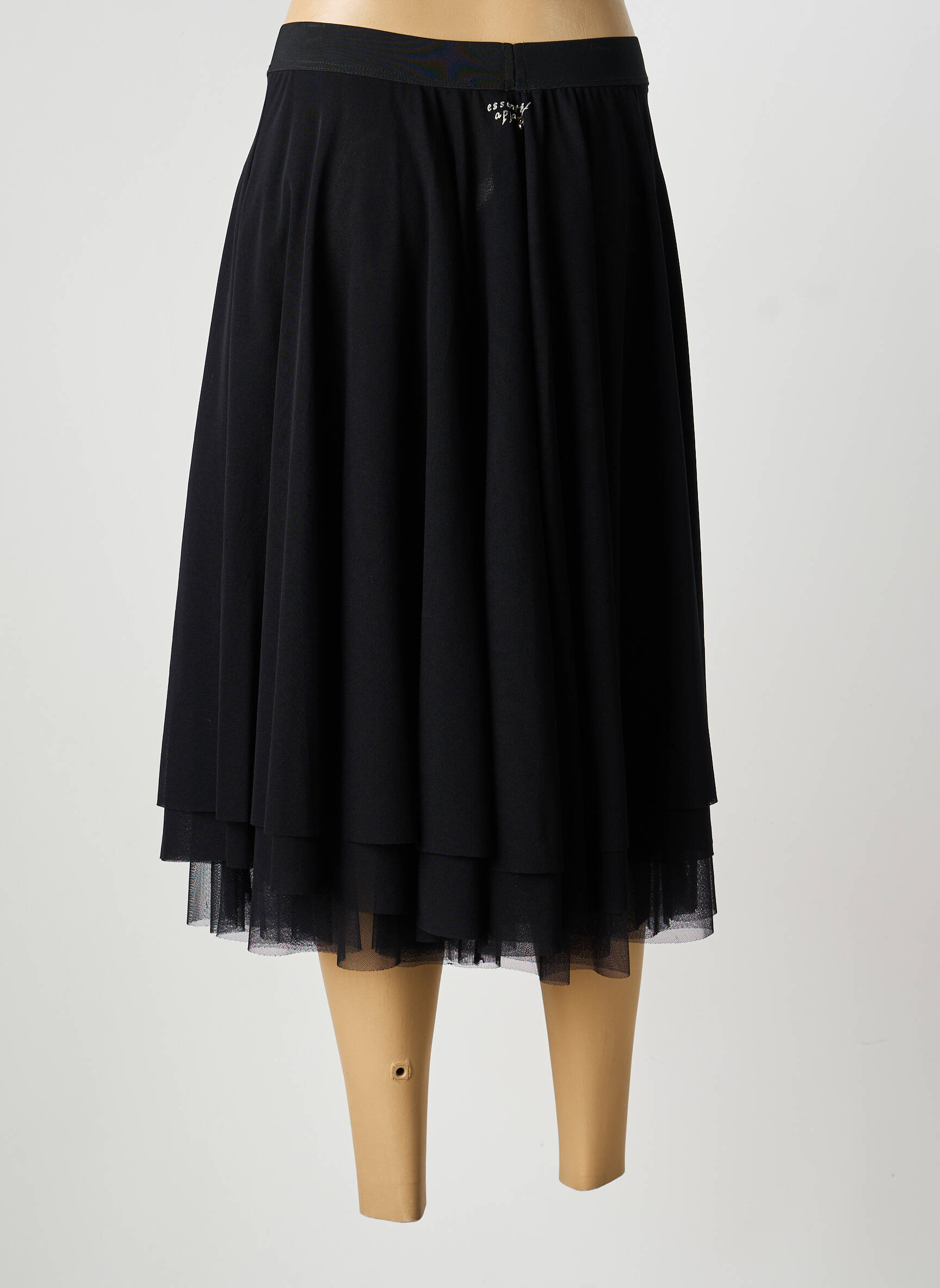 Jupe mi-longue coupe droite noir TWIN-SET SIMONA BARBIERI femme