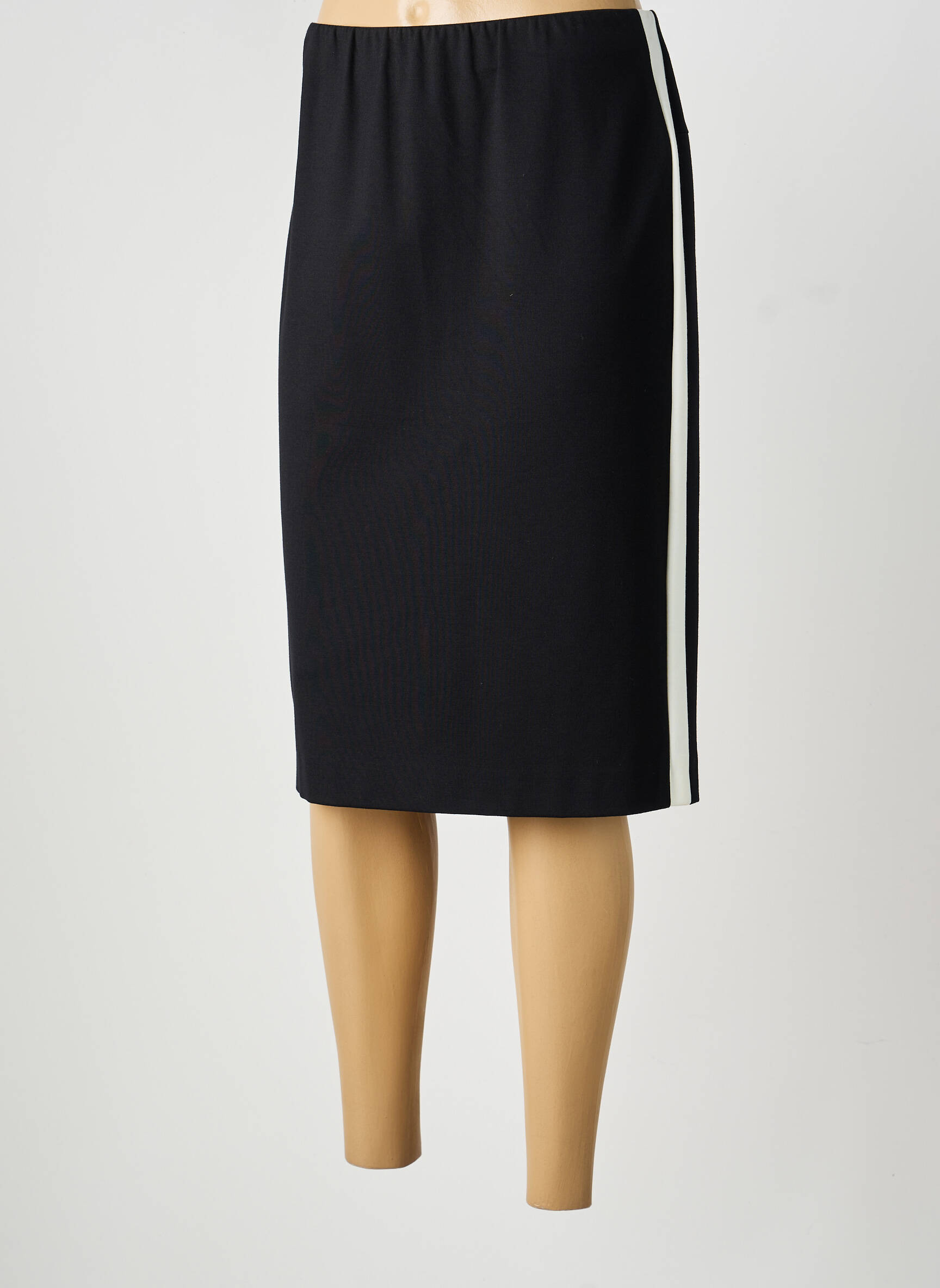 Jupe mi-longue stretch noir ELENA MIRO femme
