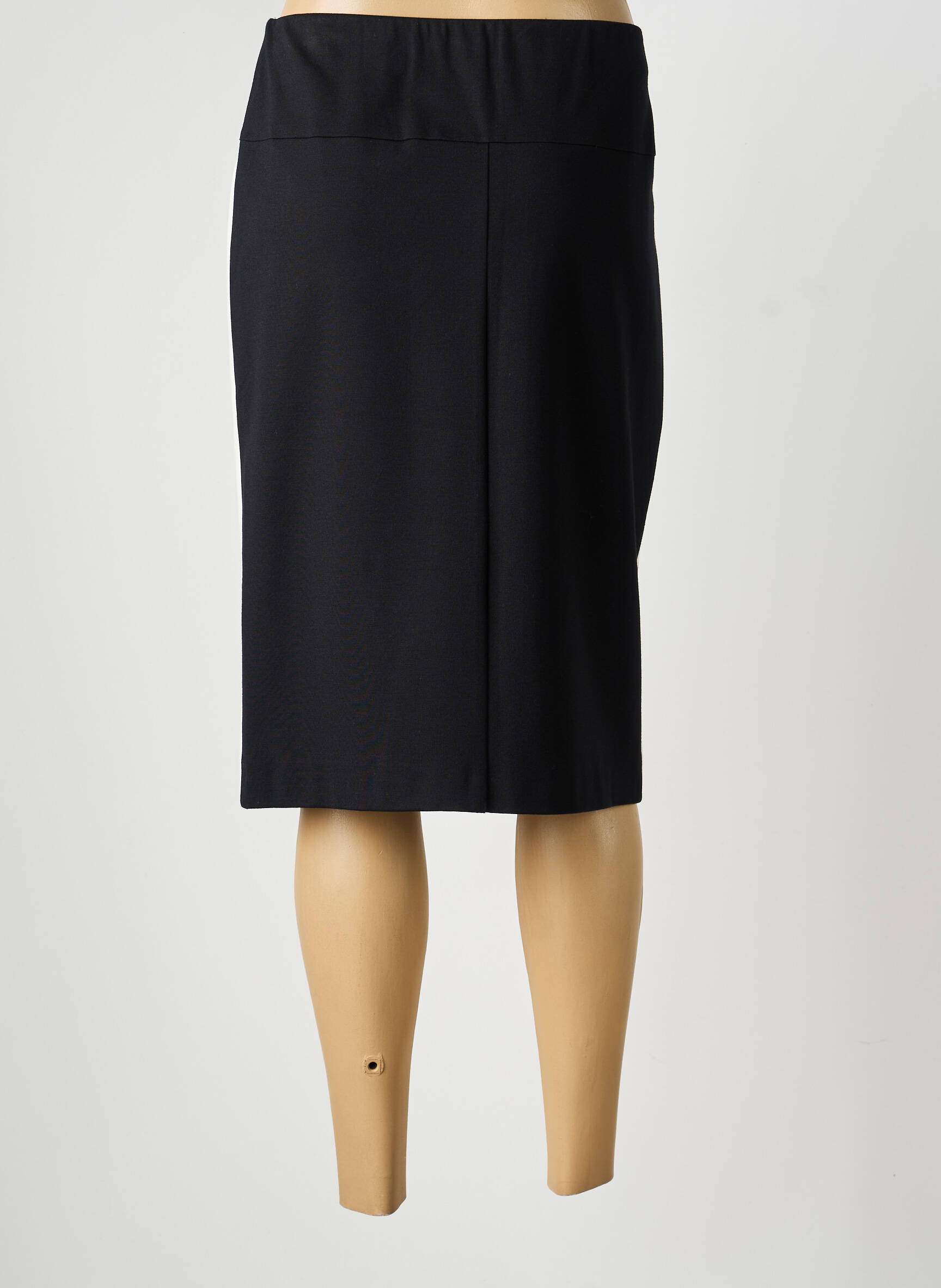 Jupe mi-longue stretch noir ELENA MIRO femme