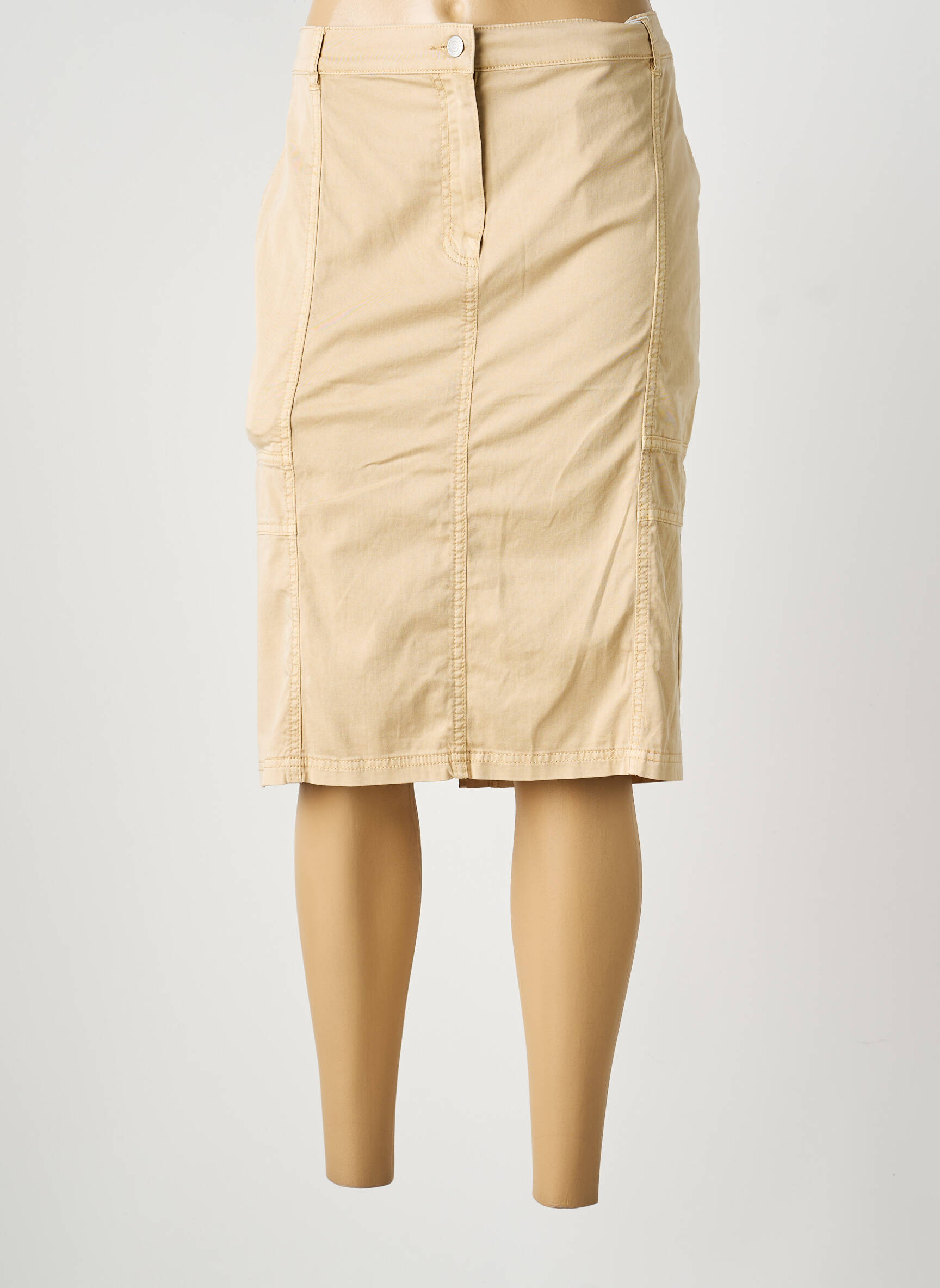 Jupe mi-longue stretch beige GERRY WEBER femme