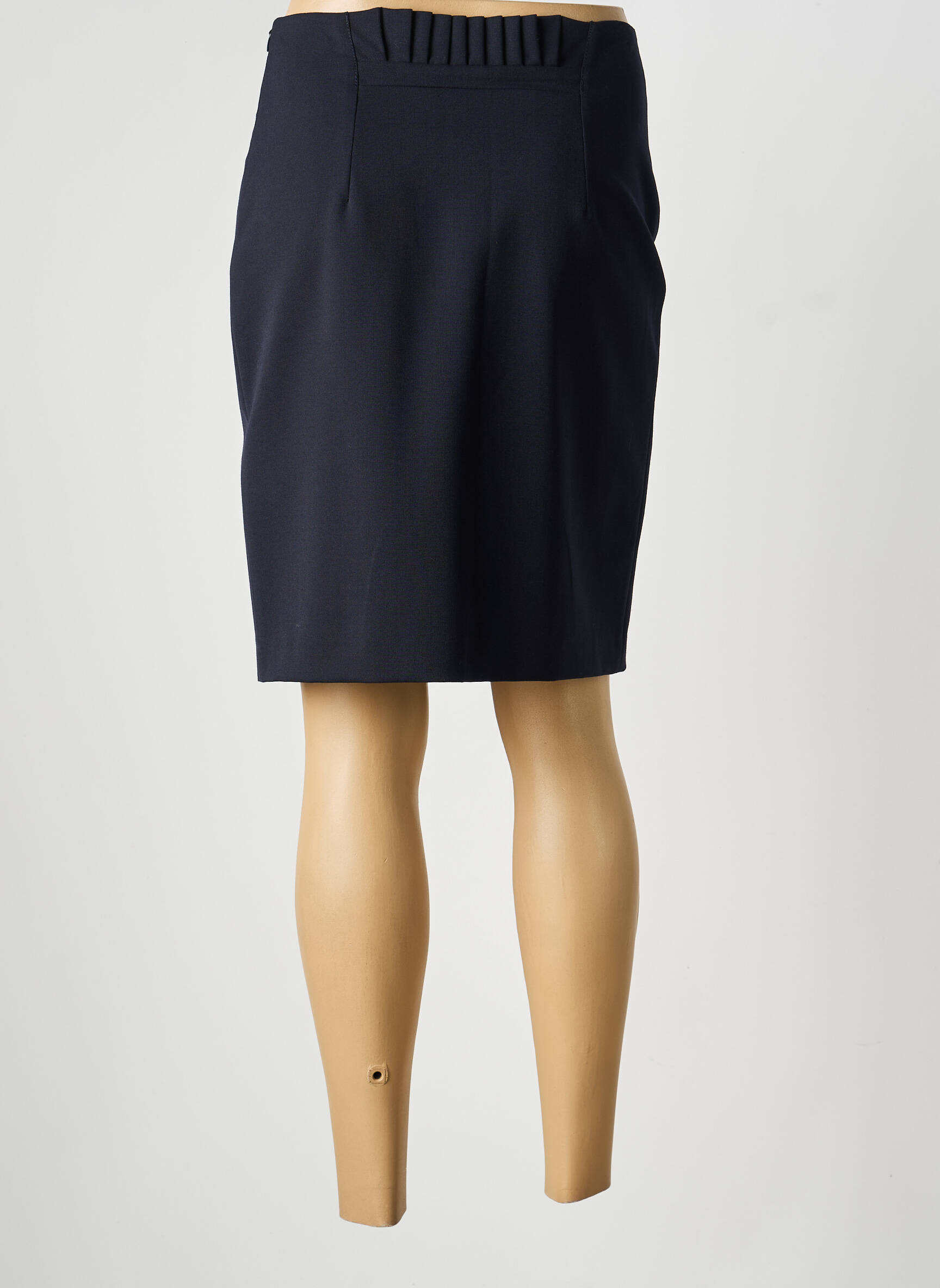 Jupe mi-longue stretch bleu ARMANI femme
