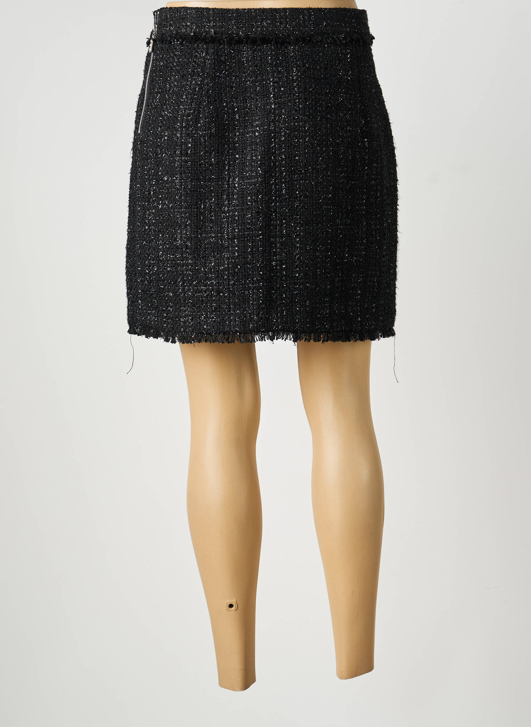 Jupe courte coupe droite noir GAUDI femme
