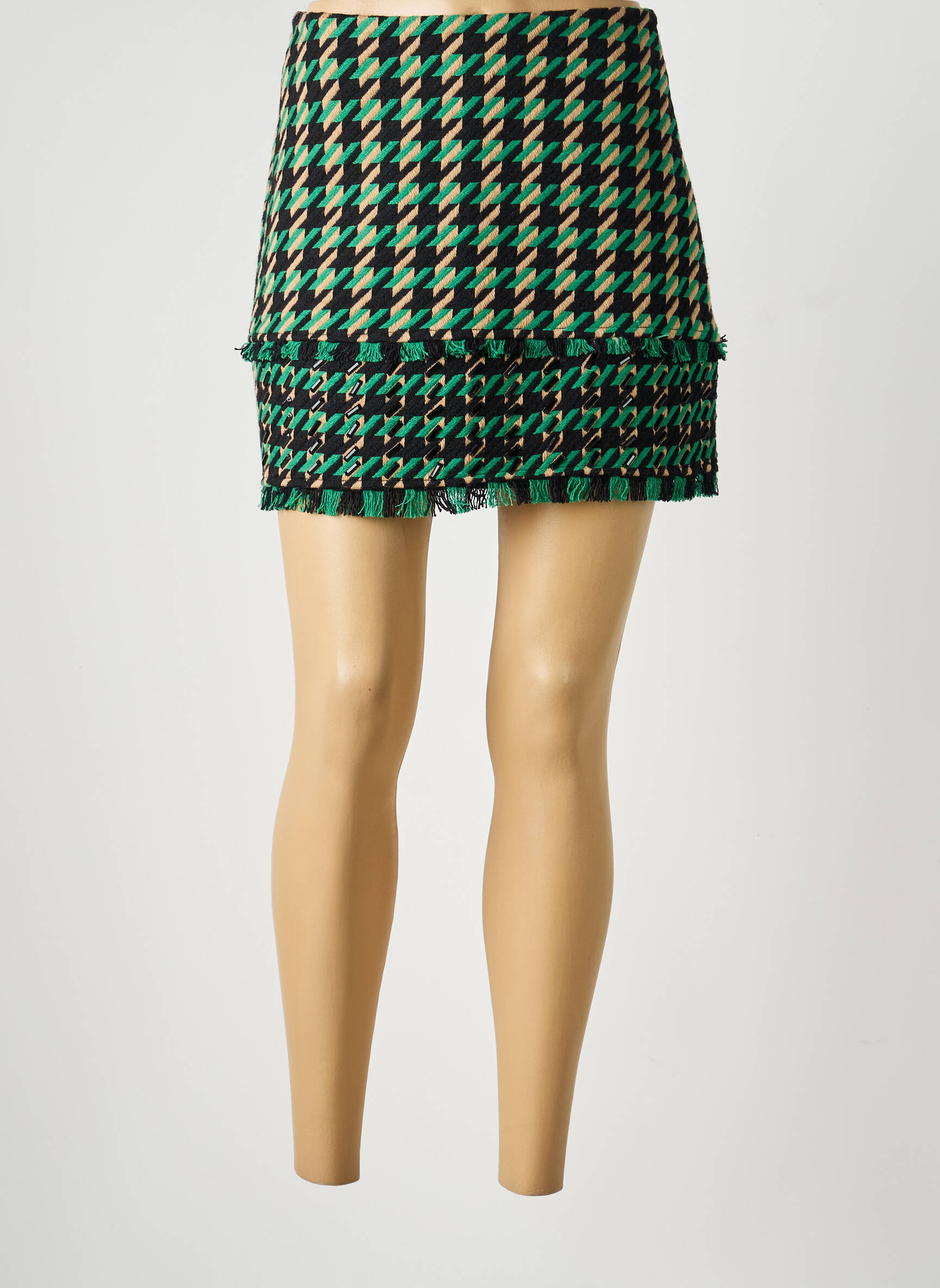 Jupe courte doublure vert ACCESS FASHION femme