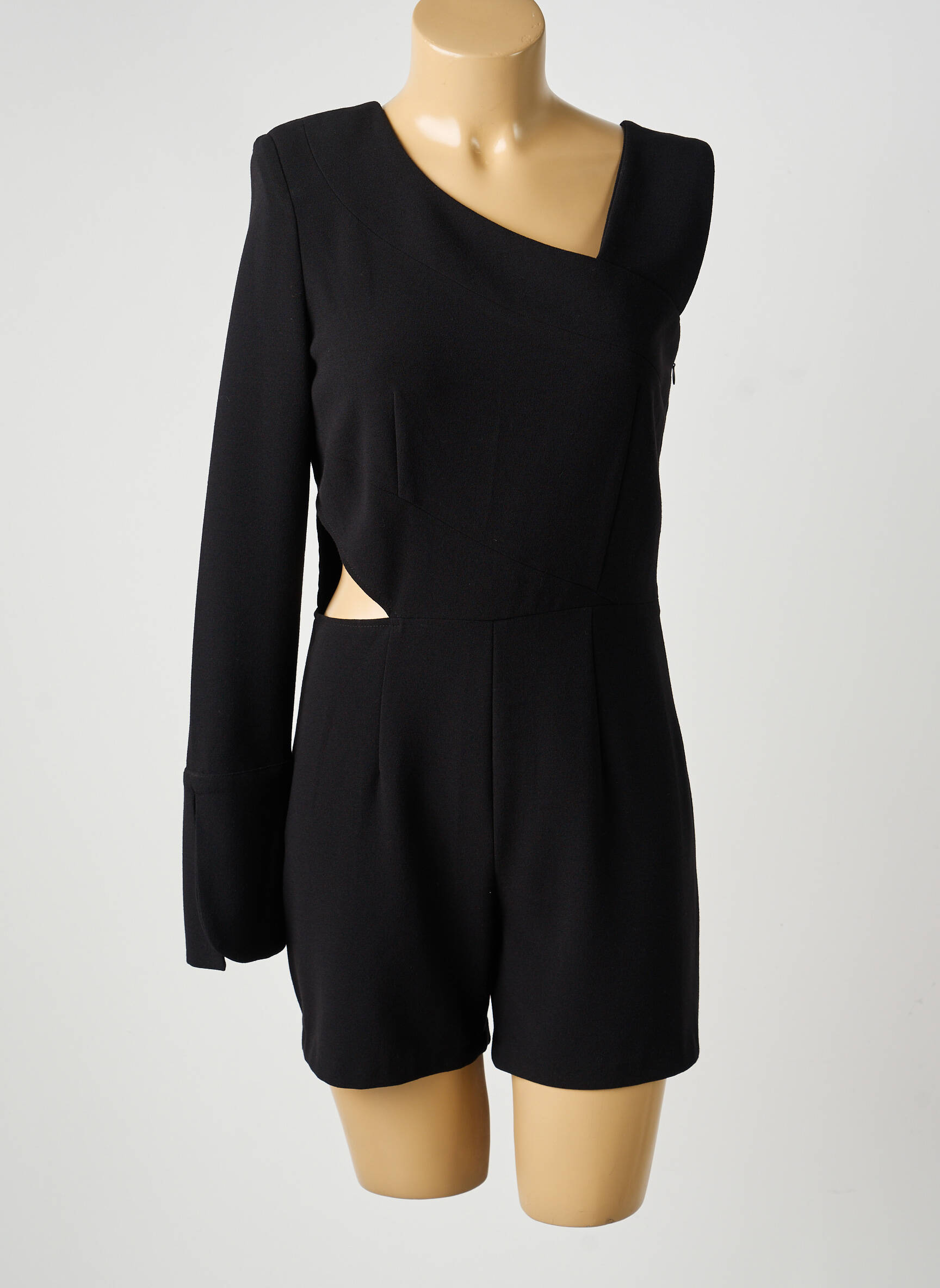 Combishort manches longues noir BELAIR femme