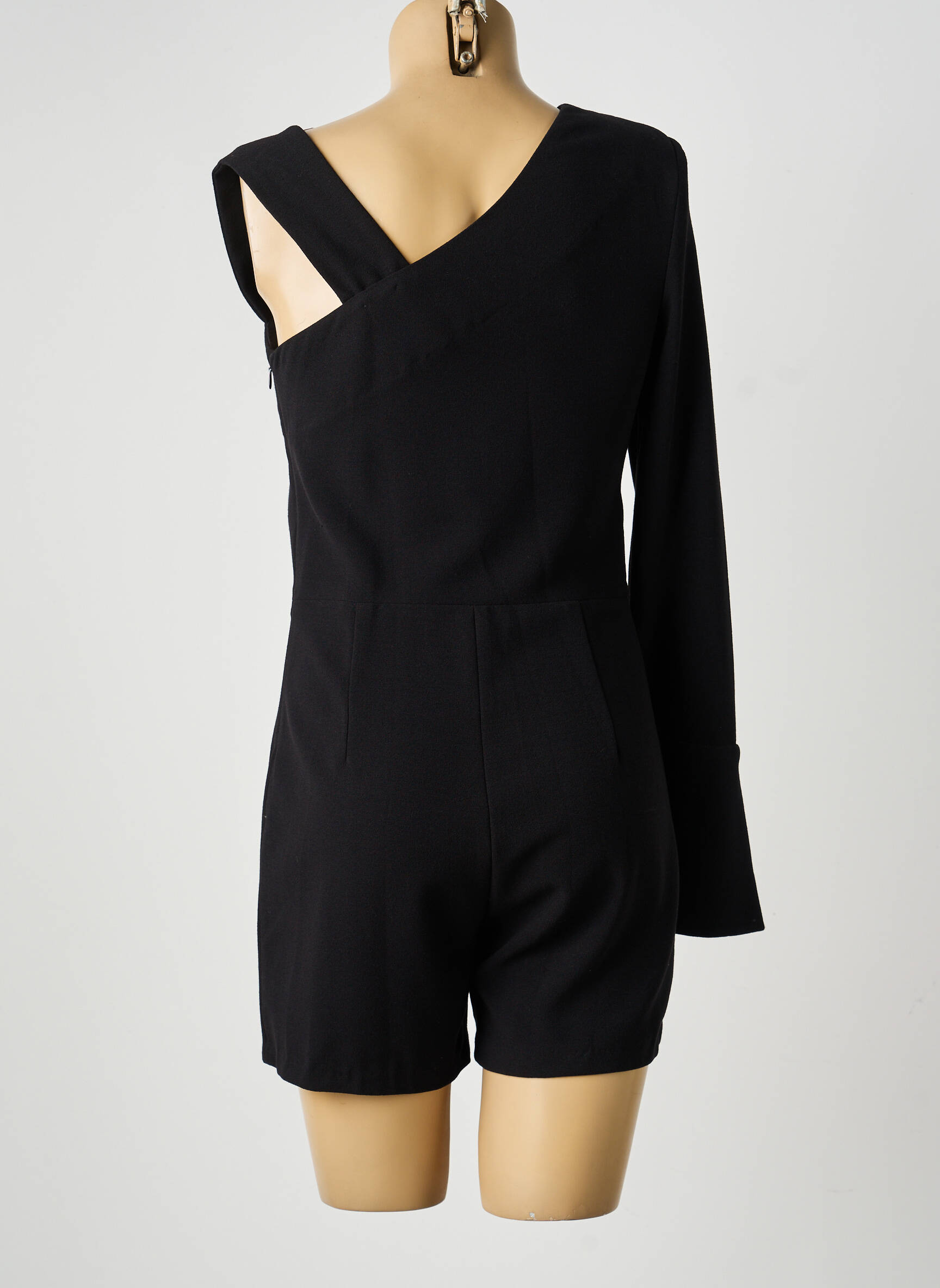 Combishort manches longues noir BELAIR femme
