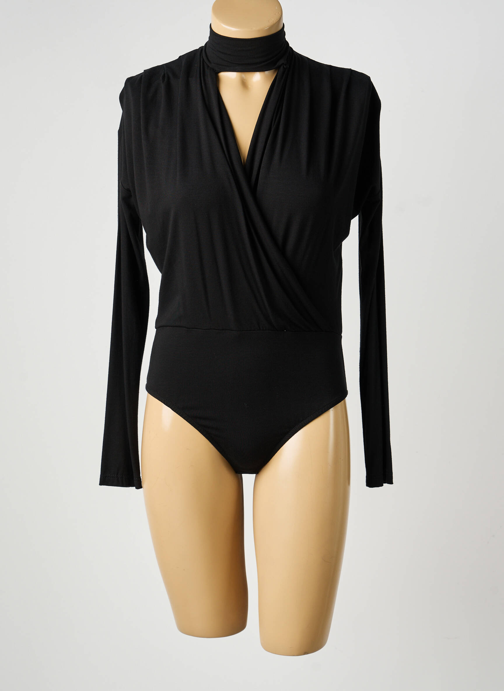 Body col rond manches longues noir ARTIGLI femme