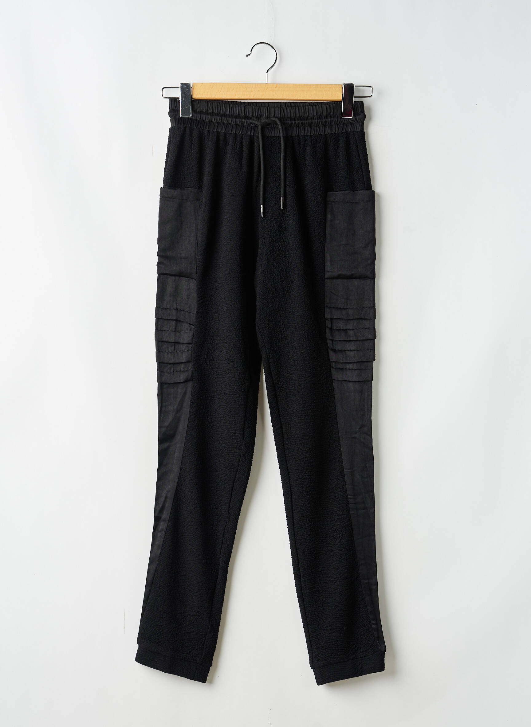 Pantalon droit stretch taille normale noir NÜ femme