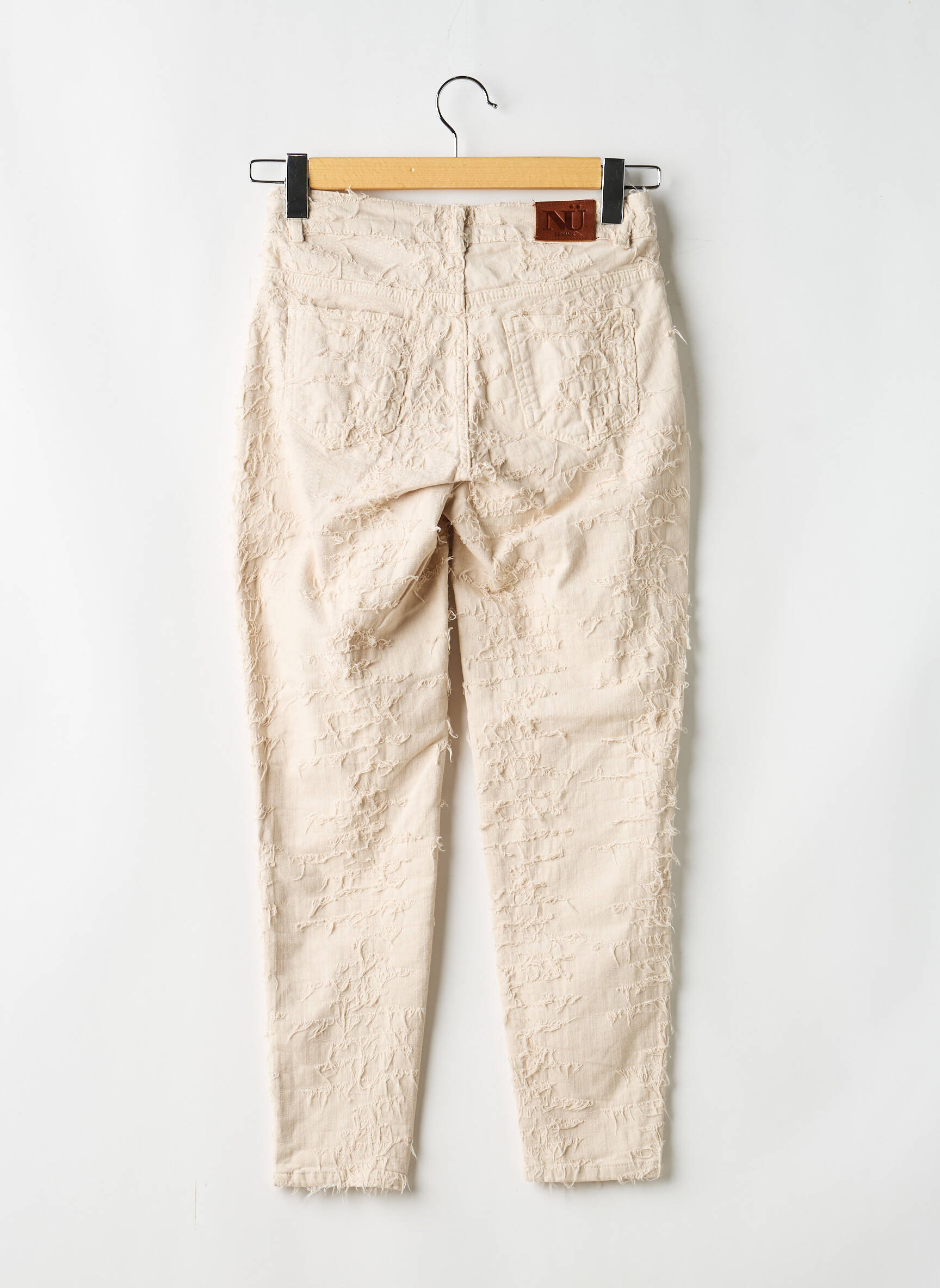 Jeans coupe slim taille normale taille normale beige NÜ femme