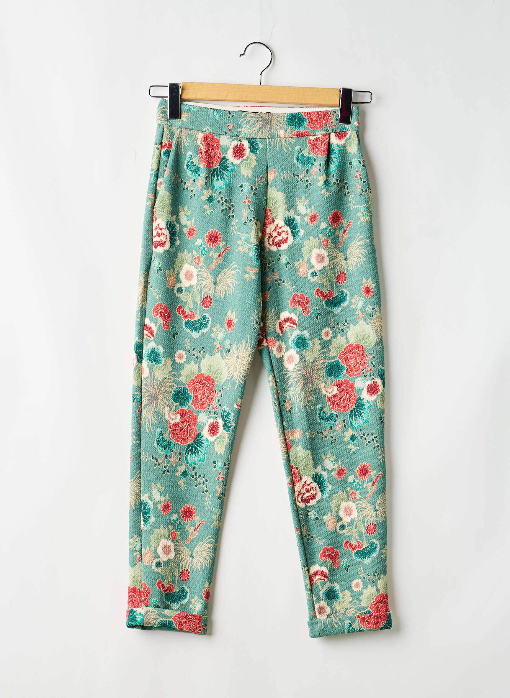 Pantalon chino stretch taille normale vert KING LOUIE femme