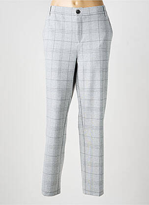 Pantalon chino fermeture zippée sous rabat boutonné taille normale gris STREET ONE femme