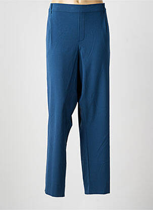 Pantalon droit tissage crêpe taille normale bleu CISO femme