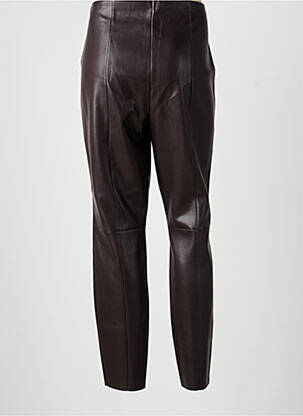Legging tissage simili-cuir taille normale marron OUI femme
