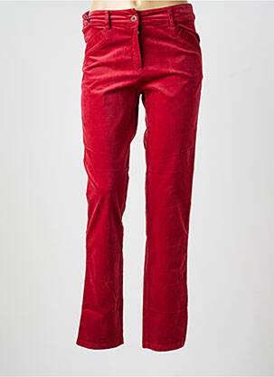 Pantalon slim stretch taille normale rouge PAZ TORRAS femme