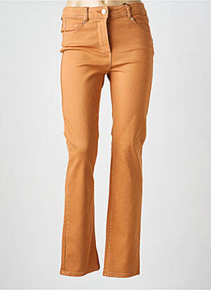 Jeans coupe droite taille normale taille normale beige JULIE GUERLANDE femme
