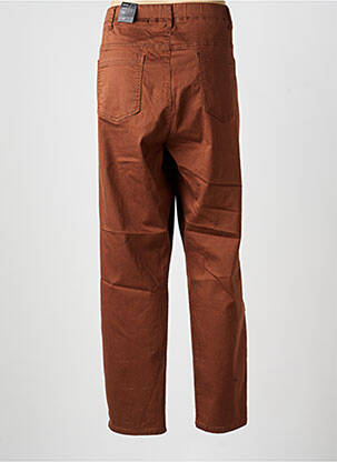 Pantalon droit tissage popeline taille normale marron CISO femme