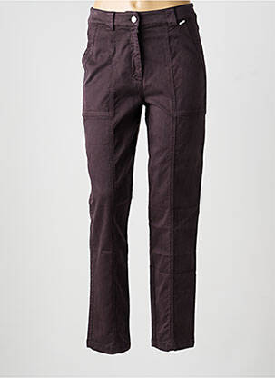 Jeans coupe slim taille normale taille normale marron PAZ TORRAS femme