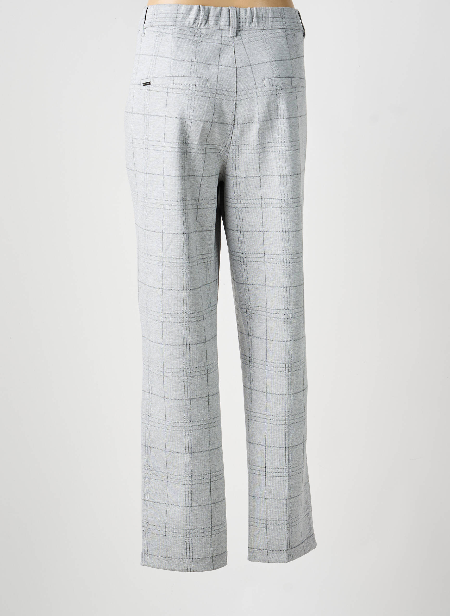 Pantalon chino fermeture zippée sous rabat boutonné taille normale gris STREET ONE femme