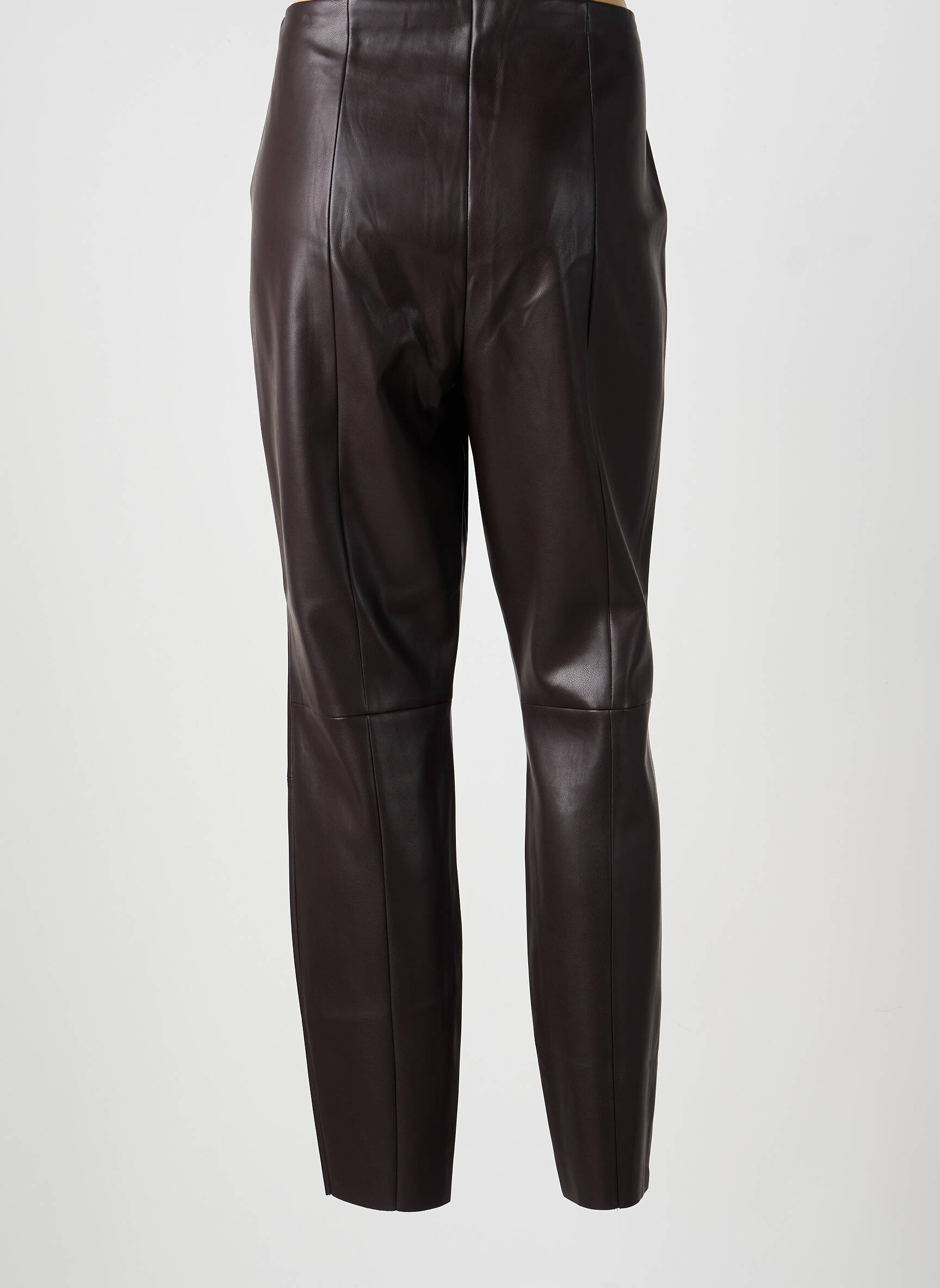 Legging tissage simili-cuir taille normale marron OUI femme