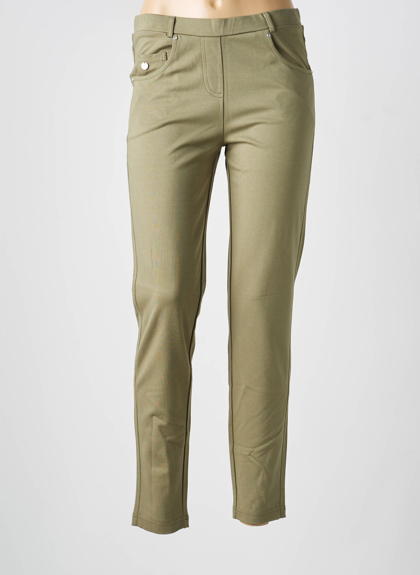 Jegging tissage jersey taille normale vert JOY OF LIFE femme