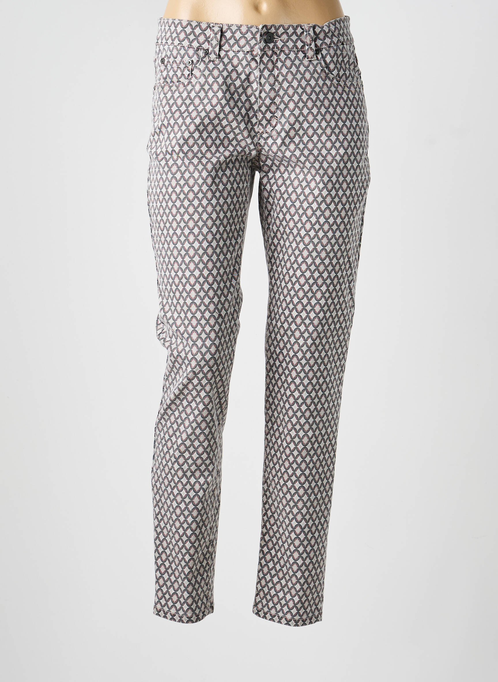Jeans coupe slim taille normale taille normale gris ANNA MONTANA femme