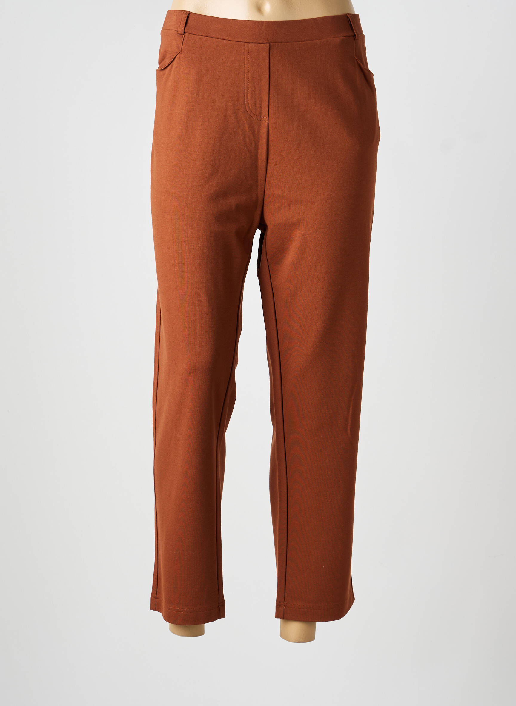 Pantalon 7/8 stretch taille normale marron JOY OF LIFE femme