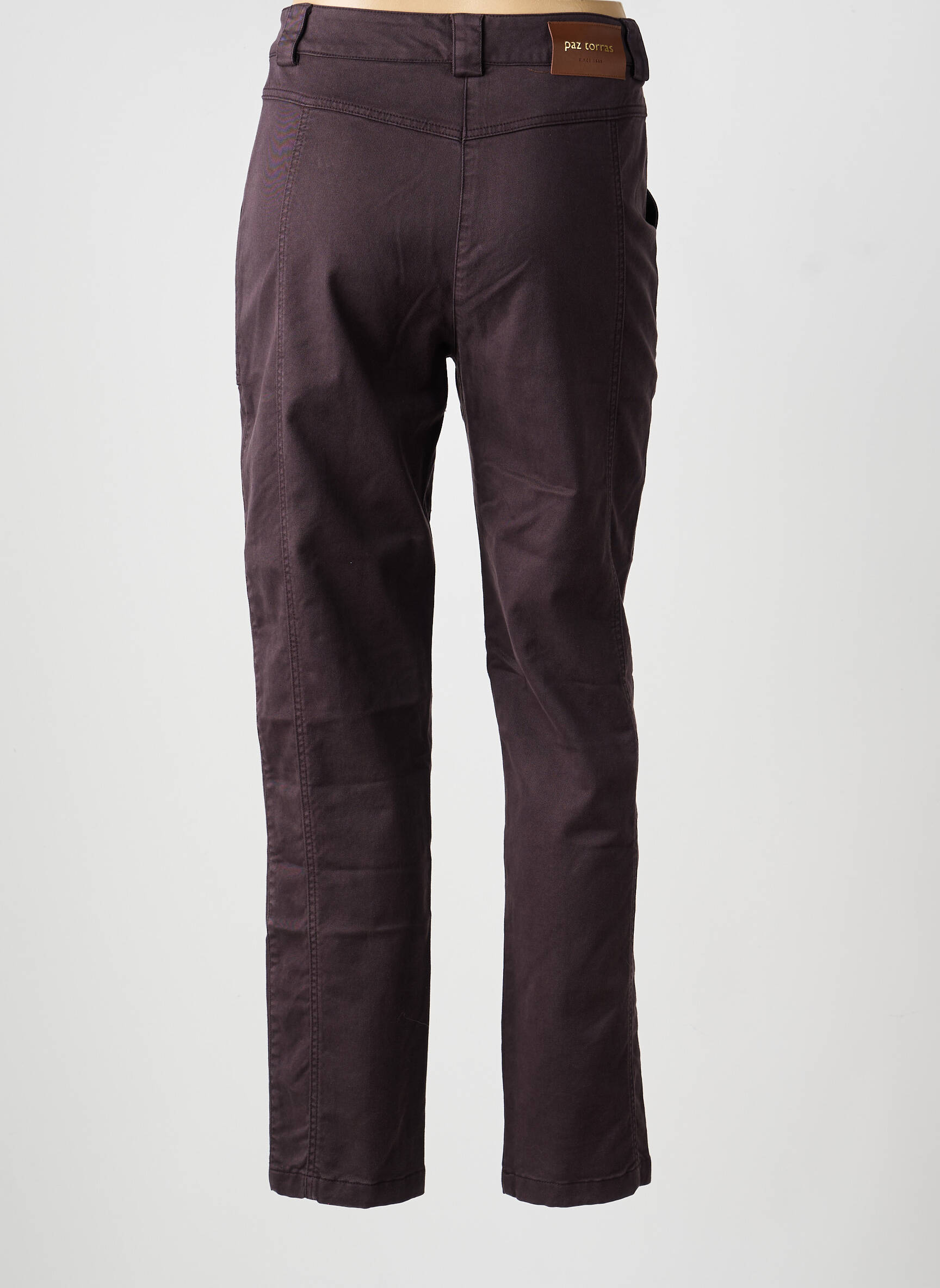 Jeans coupe slim taille normale taille normale marron PAZ TORRAS femme