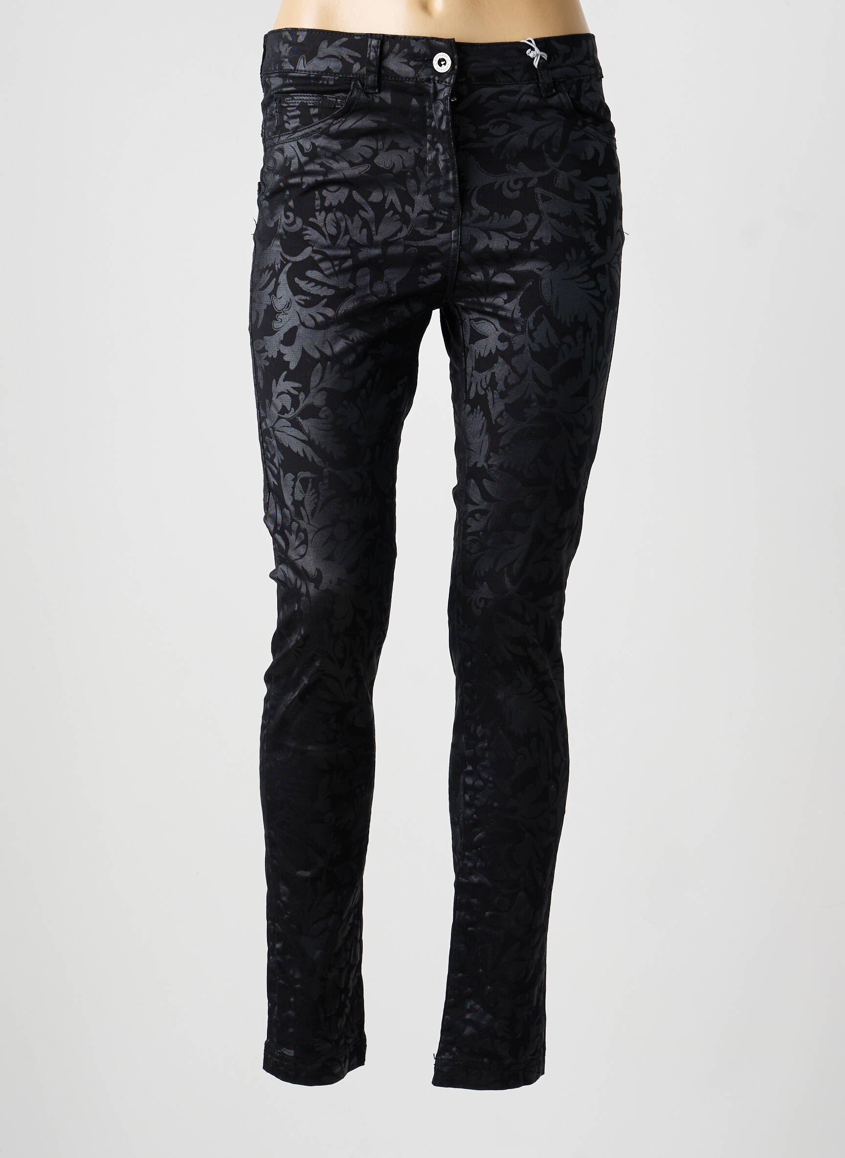 Pantalon slim skinny taille normale noir 7 SEASONS femme