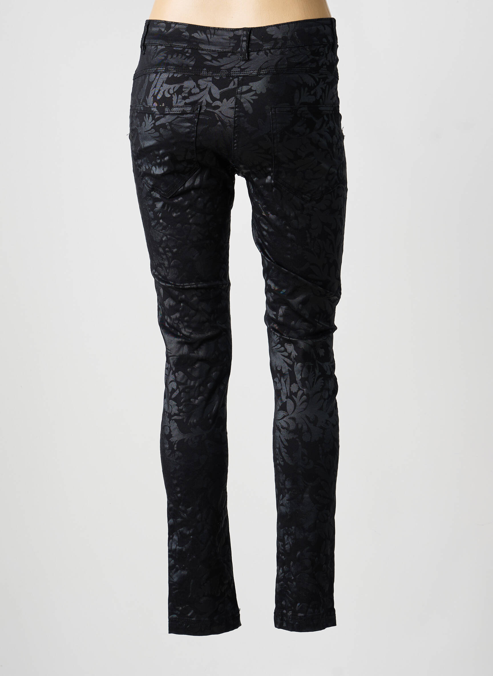 Pantalon slim skinny taille normale noir 7 SEASONS femme