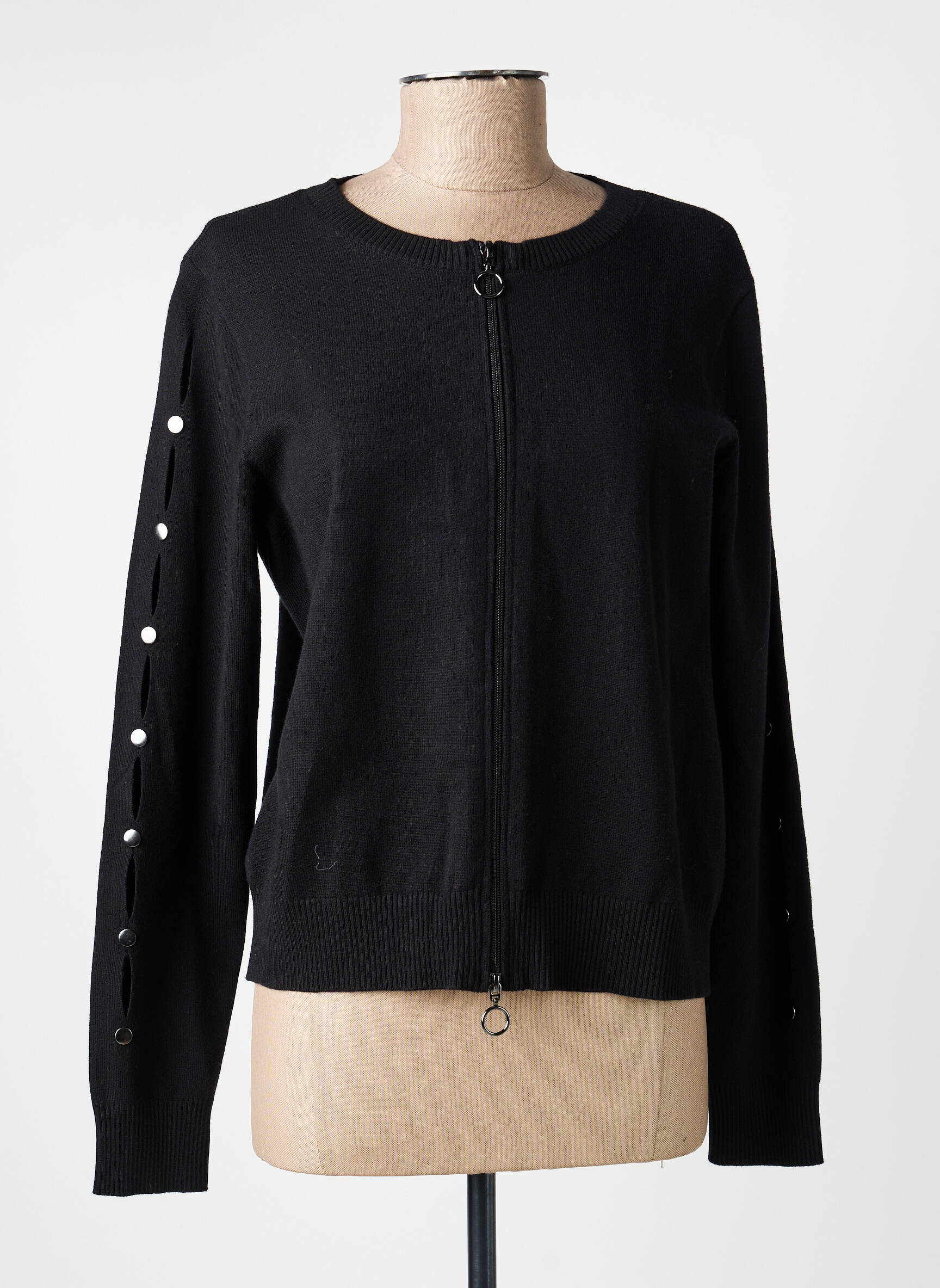 Gilet manches longues col rond noir BETTY BARCLAY femme
