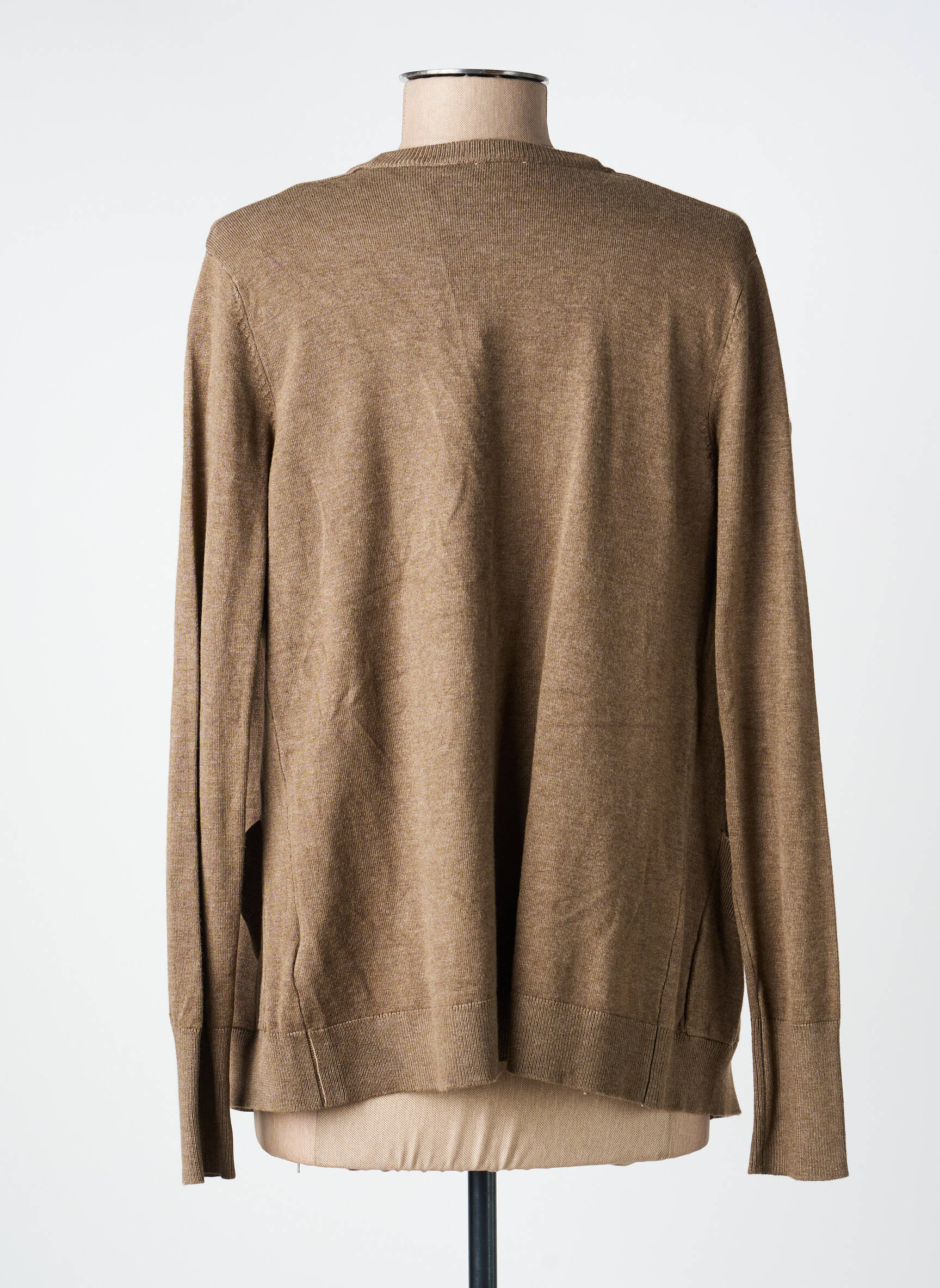 Gilet manches longues stretch marron BROADWAY femme