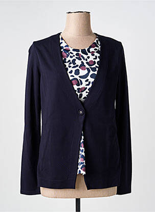 Top tissage jersey manches longues bleu KALISSON femme