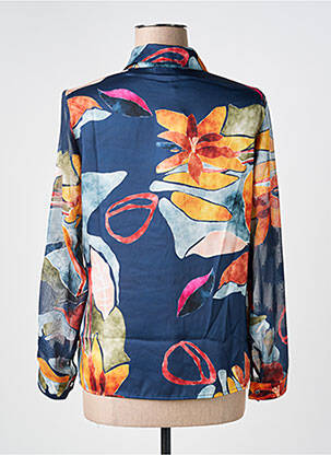 Chemisier imprimé fleurs manches longues bleu GREGORY PAT femme