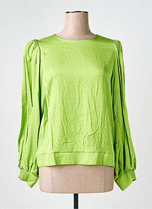 Blouse col rond manches longues vert BARILOCHE femme