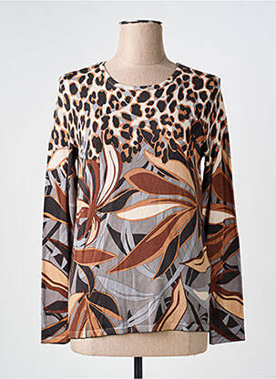 Pull coupe cintrée manches longues marron BETTY BARCLAY femme