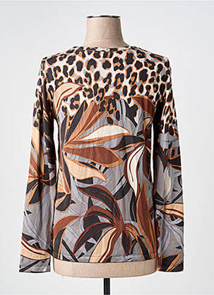 Pull coupe cintrée manches longues marron BETTY BARCLAY femme