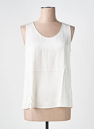 Débardeur stretch sans manche beige OUI femme