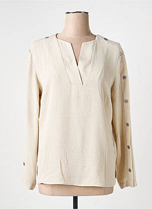 Blouse manches longues manches longues beige PAZ TORRAS femme