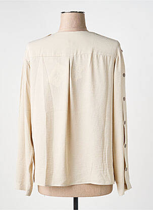 Blouse manches longues manches longues beige PAZ TORRAS femme