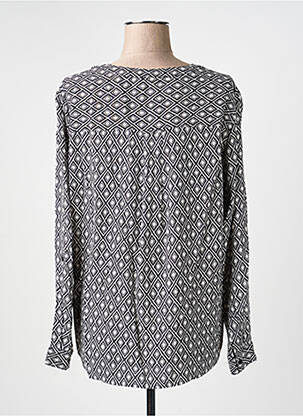 Blouse tissage popeline manches longues noir CECIL femme