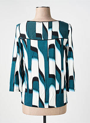 Blouse tissage popeline manches 3/4 vert STREET ONE femme