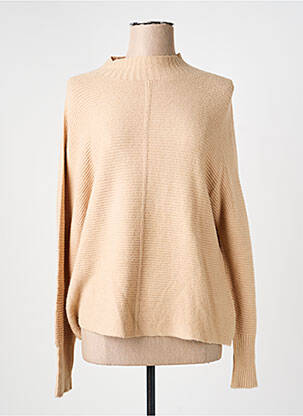 Pull stretch manches longues beige BLANC BOHEME femme
