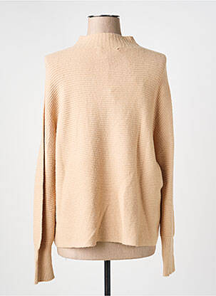 Pull stretch manches longues beige BLANC BOHEME femme