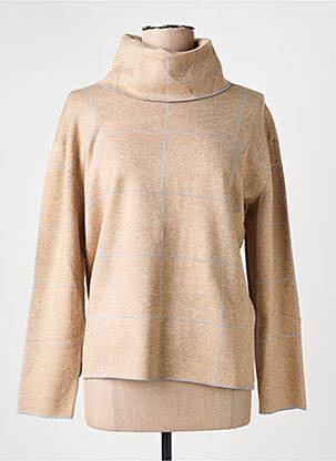 Pull col roulé tissage chiné manches longues beige BETTY BARCLAY femme