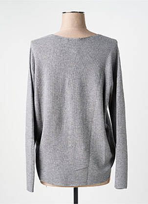 Pull tissage chiné manches longues gris OUI femme